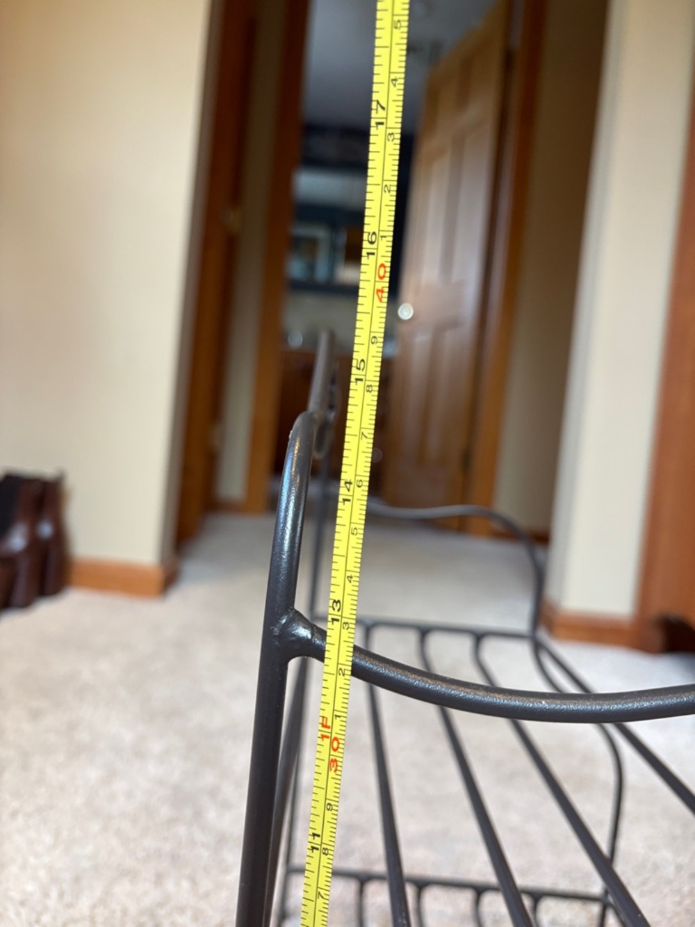 Longaberger wrought iron two tier counter bakers rack with shelf and basket - Picture 9 of 10